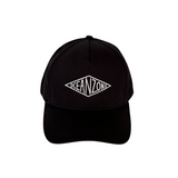 Baseball Cap (White on Black)