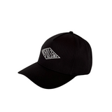 Baseball Cap (White on Black)